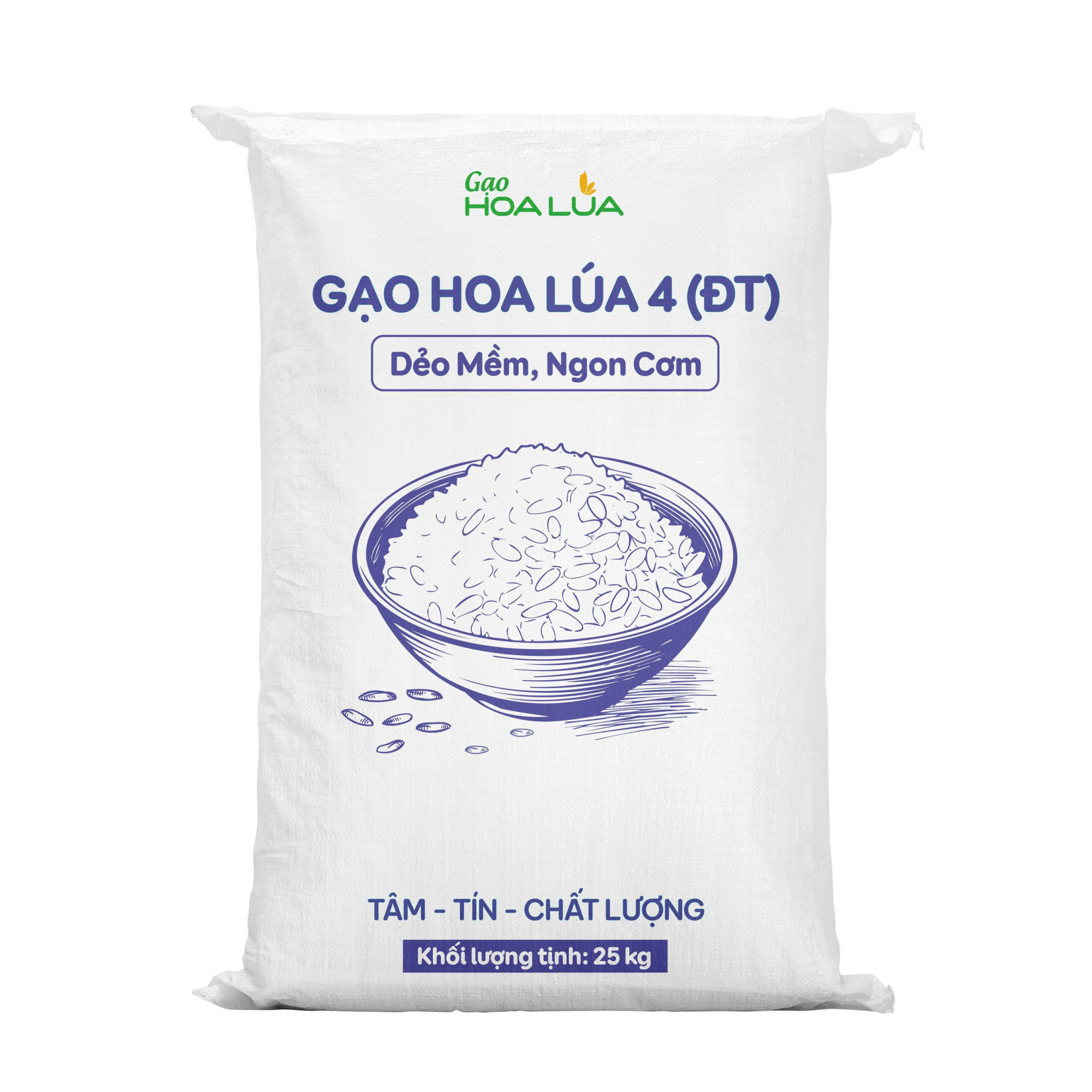 Gạo Hoa lúa 4 là 1 trong 3 loại gạo bếp ăn công nghiệp được ưa chuộng để nấu cho công nhân
