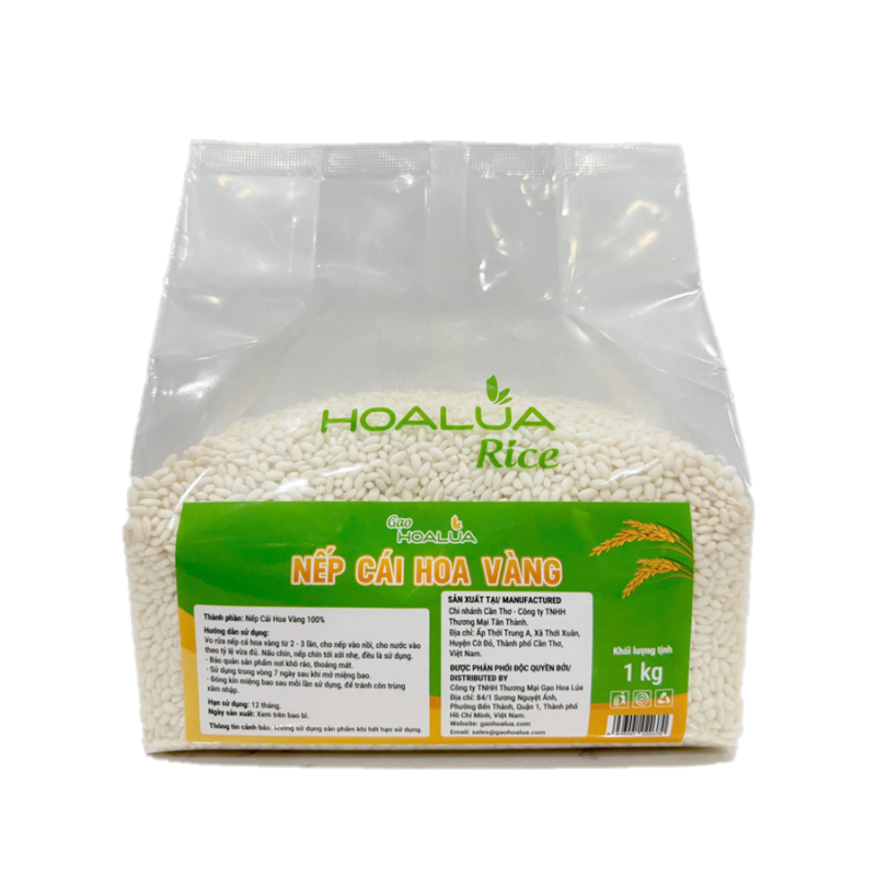 Nếp Cái Hoa Vàng (Nếp Bắc) - Dẻo mềm, thơm ngon đặc trưng - Túi 1Kg Nếp Cái Hoa Vàng (Nếp Bắc) - Dẻo mềm, thơm ngon đặc trưng - Túi 1Kg