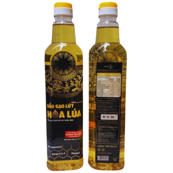 Dầu Gạo Lứt Hoa Lúa - Chai 1 lít