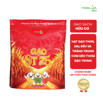 GẠO ST25 HOA LÚA DẺO NHIỀU, MỀM CƠM, THƠM LÁ DỨA (Túi 2Kg) GẠO ST25 HOA LÚA DẺO NHIỀU, MỀM CƠM, THƠM LÁ DỨA (Túi 2Kg)