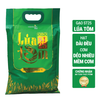 Gạo ST25 Lúa Tôm túi 5kg Gạo ST25 Lúa Tôm túi 5kg