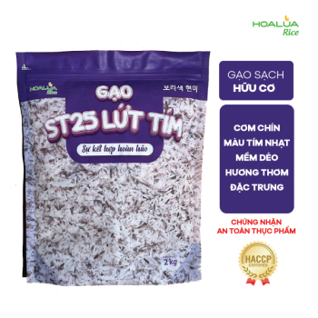GẠO ST25 LỨT TÍM DẺO MỀM, THƠM NGON, GIÀU DINH DƯỠNG (Túi 2Kg) GẠO ST25 LỨT TÍM DẺO MỀM, THƠM NGON, GIÀU DINH DƯỠNG (Túi 2Kg)