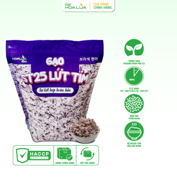 GẠO ST25 LỨT TÍM DẺO MỀM, THƠM NGON, GIÀU DINH DƯỠNG (Túi 2Kg)