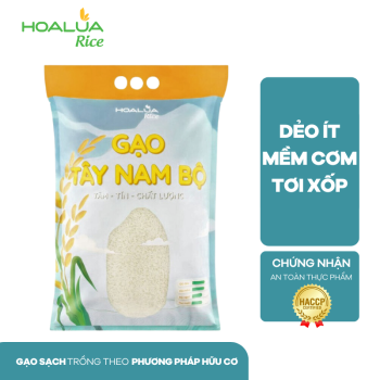 GẠO TÂY NAM BỘ HOA LÚA DẺO ÍT, MỀM CƠM, TƠI XỐP (Túi 5kg) GẠO TÂY NAM BỘ HOA LÚA DẺO ÍT, MỀM CƠM, TƠI XỐP (Túi 5kg)