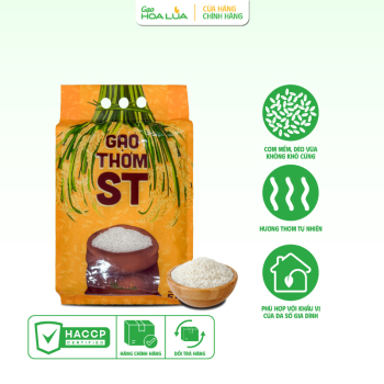 [GSM] GẠO THƠM ST DẺO VỪA, MỀM CƠM, THƠM NGON (Túi 5Kg)